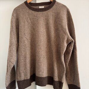 J. Crew Rugged Merino Crewneck in Brown Multi Marl